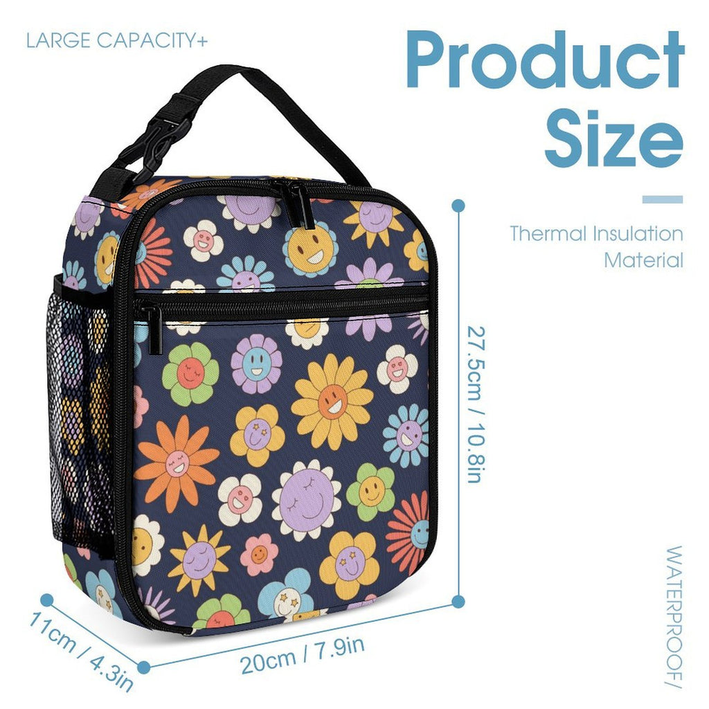 Groovy Flowers Backpack, Lunch Bag & Pencil Case Set