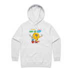 A Little Ray Of Sunshine - Womens Hoodie White Marle Womens Hoodie Positivity Printed In Australia