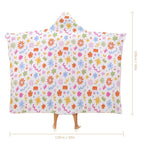 Abstract Colourful Shapes Kids Hooded Blanket 100cm x 130cm Kids Hooded Blanket Printed Offshore