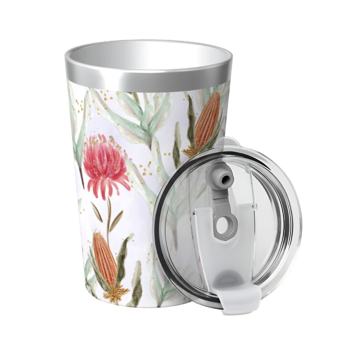 Waratah Australian Flower Small Stainless Steel Travel Mug Cup 12oz/350ml
