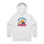 Let's Take A Paws, Kittens - Womens Hoodie White Marle Womens Hoodie animal Printed In Australia