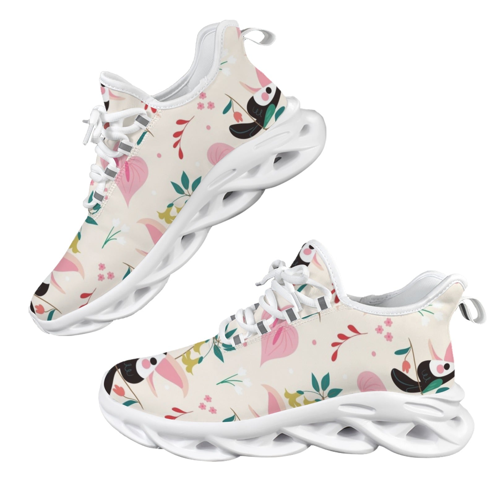 Toucans In Pink Women's Twisted Sole Sneakers