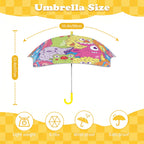 Cute Cartoon Monsters Kids Safe Round Corner Umbrella Kids Safe Round Corner Umbrella Printed Offshore Sci Fi