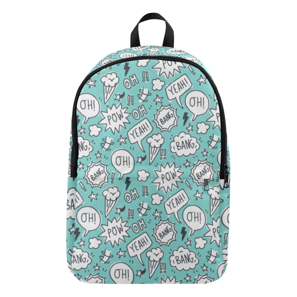 Comic Book Speech Bubbles - Fabric Backpack