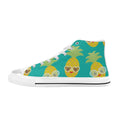 Pineapples With Glasses Men's High Top Canvas Shoes US14 Men's Classic High Top Canvas Shoes Printed Offshore
