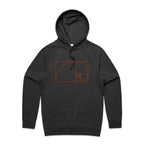 Fibonacci - Mens Hoodie Coal Mens Hoodie Maths Printed In Australia Science