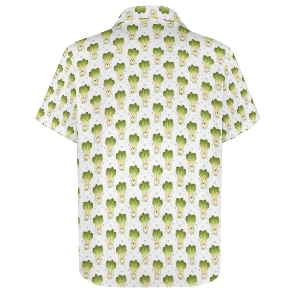 Happy Bok Choy Women's Collared Pocketless Short Sleeve Shirt