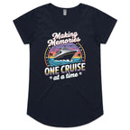Making Memories, One Cruise At A Time Womens Cruise Scoop Neck T-Shirt Navy Womens Cruise Scoop Neck T-shirt Cruise Printed In Australia