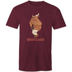 Beefcake - Mens T-Shirt Burgundy Mens T-shirt Fitness Printed In Australia