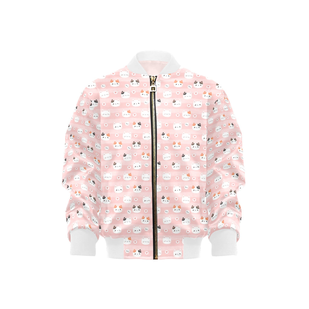 Pink Cats Kids Bomber Jacket XL Kids Bomber Jacket animal Printed Offshore
