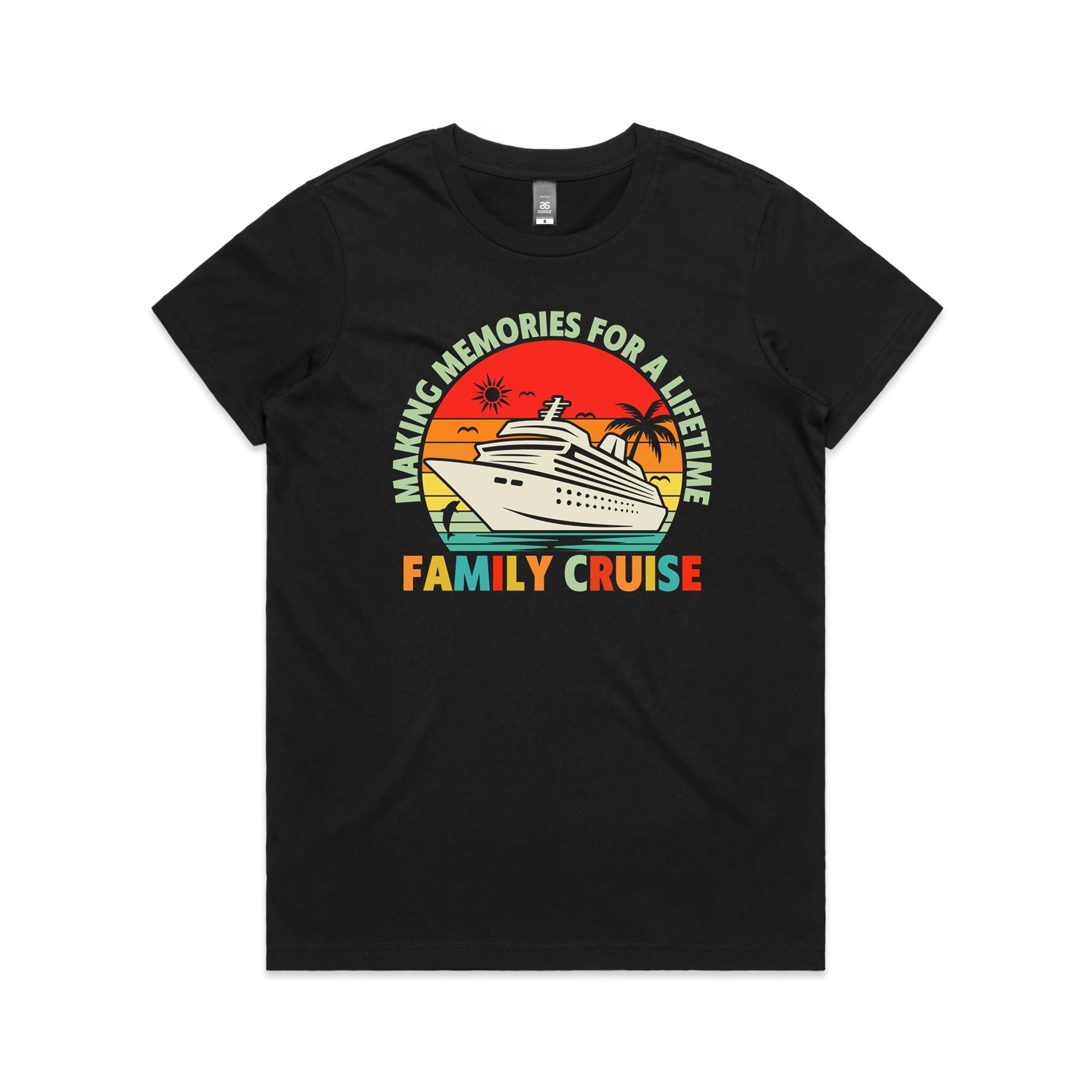 Family Cruise, Making Memories For A Lifetime Womens Cruise T-shirt Black Womens Cruise T-shirt Cruise Printed In Australia