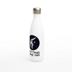Astronaut Skater, Getting Some Air - White 17oz Stainless Steel Water Bottle White Water Bottle Globally Fulfilled Space
