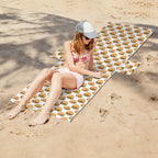 Hamburgers Beach Chair Towel Cover with Side Pockets