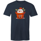 Chicken Pot Pi - Mens T-Shirt Navy Mens T-shirt animal Maths Printed In Australia