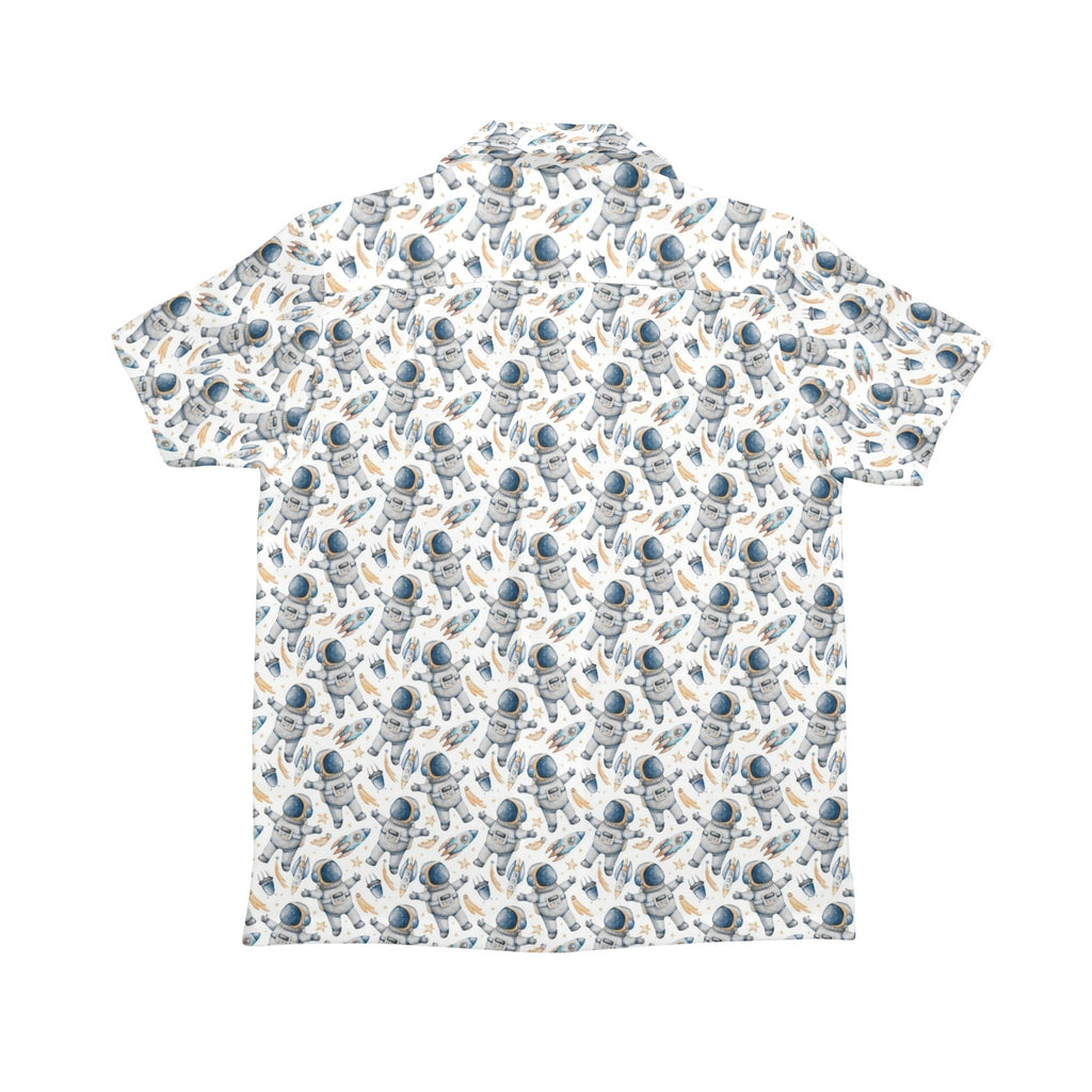 Astronauts And Rocket Ships Senior Kids Hawaiian Shirt