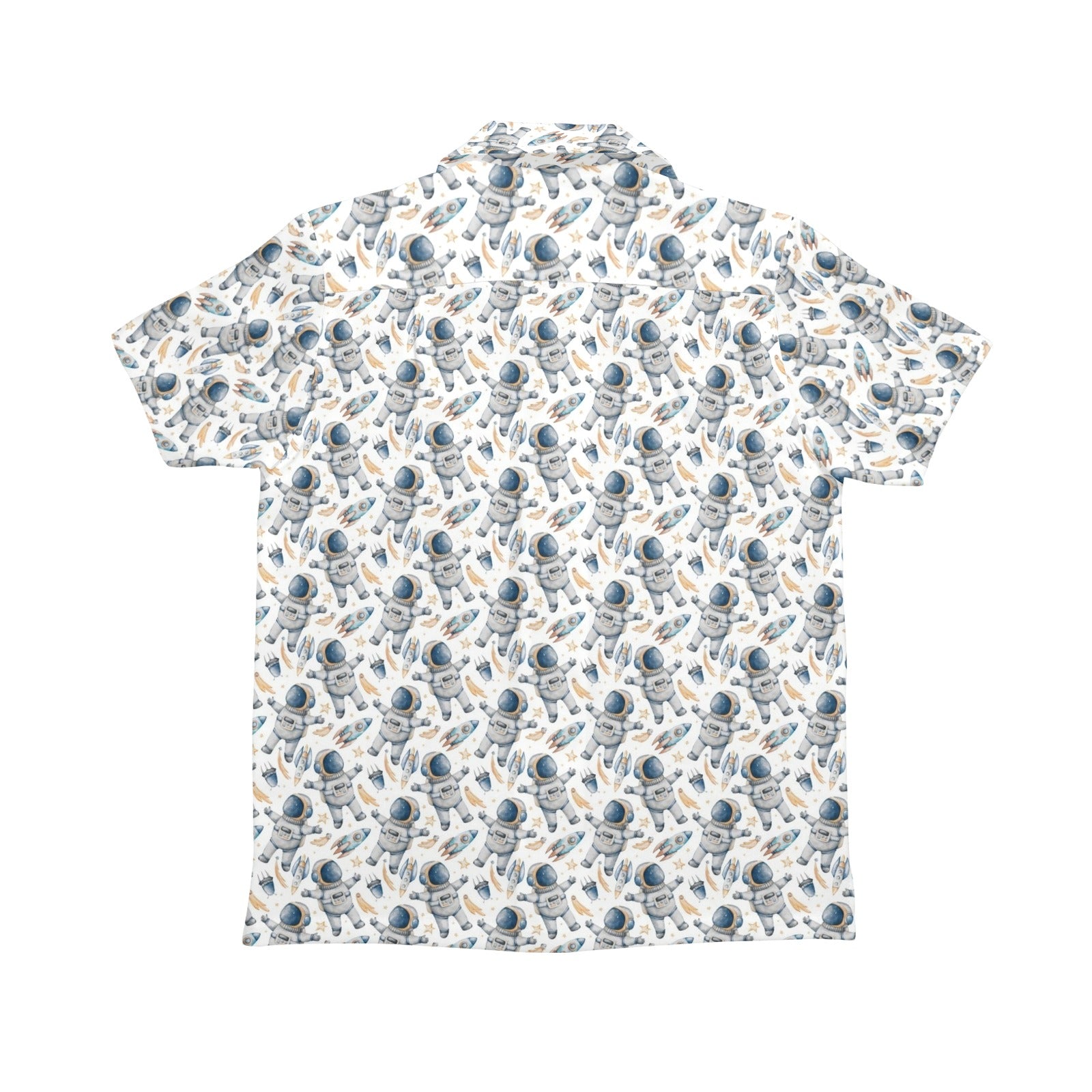Astronauts And Rocket Ships Senior Kids Hawaiian Shirt