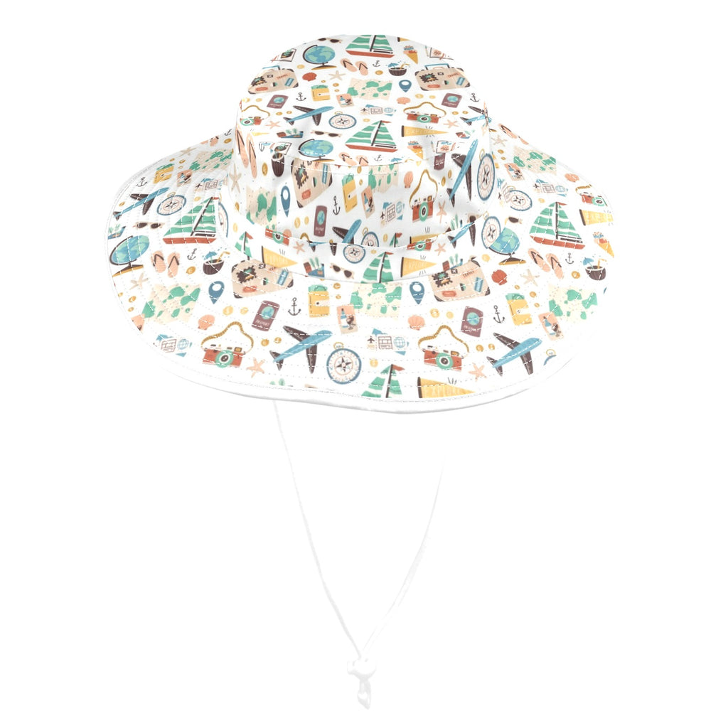Travel And Explore Wide Brim Bucket Hat Wide Brim Bucket Hat Printed Offshore