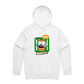 Brewtiful, Coffee Press Men's AS Colour Hoodie White Mens Hoodie Coffee Printed In Australia