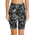 Monsters In Black And White Women's Bike Shorts With Side Pockets Women's Bike Shorts Printed Offshore Sci Fi