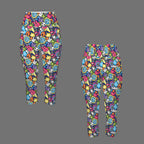 Sticker Music Women's High Waist Pocket Capri Yoga Leggings Women's High Waist Capri Yoga Leggings Music Printed Offshore