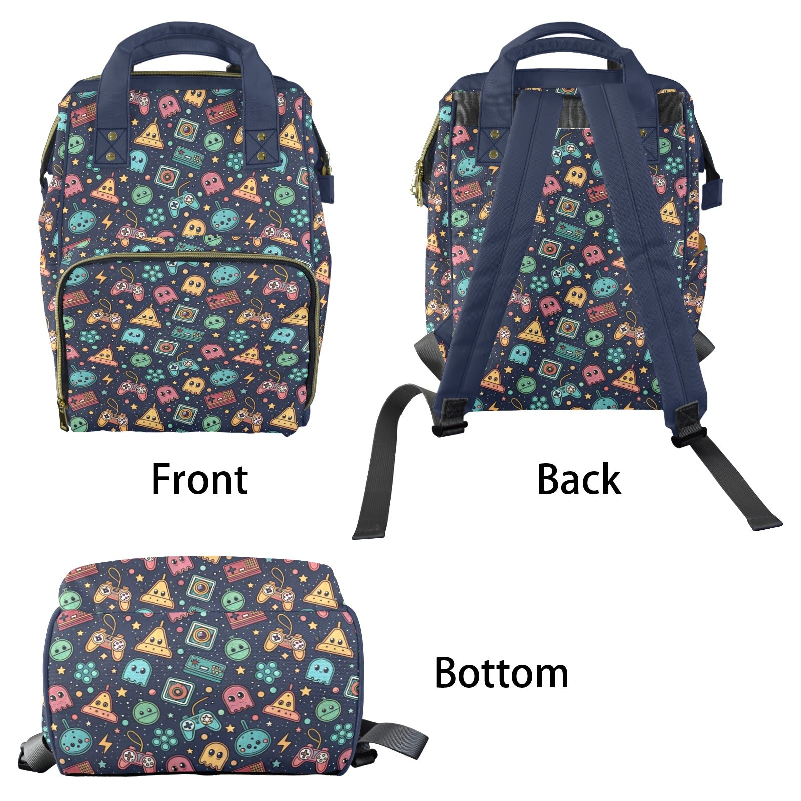 Video Game Multi-Function Backpack, Nappy / Diaper Bag Multi-function Backpack, Nappy / Diaper Bag Games Printed Offshore Retro