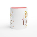 Books And Coffee - White 11oz Ceramic Mug with Colour Inside Colour 11oz Mug Coffee Globally Fulfilled Reading