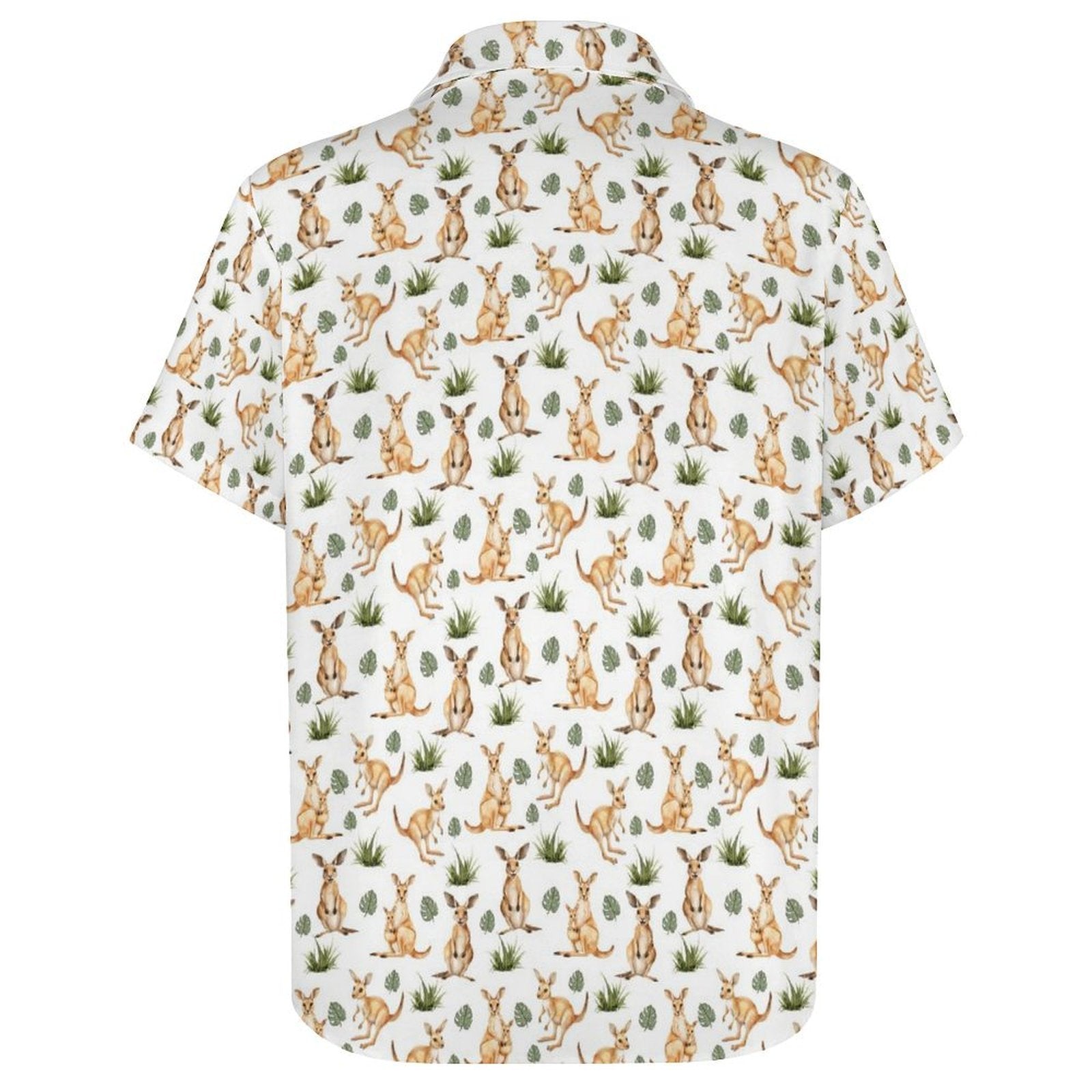 Kangaroos Women's Short-Sleeve Button Up Shirt Women's Short-Sleeve Button Up Shirt animal Printed Offshore