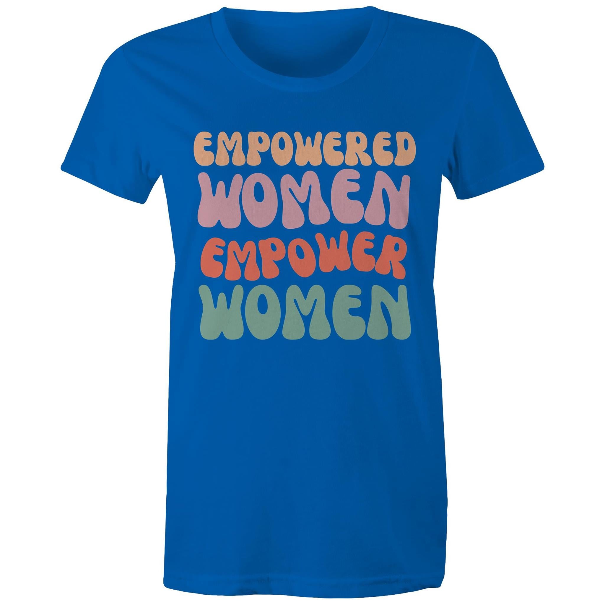 Empowered Women Empower Women - Womens T-shirt Bright Royal Womens T-shirt Positivity Printed In Australia
