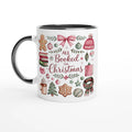 It's The Most Wonderful Time Of The Year, Christmas White 11oz Ceramic Mug with Colour Inside Ceramic Black Christmas Colour Mug Christmas Globally Fulfilled