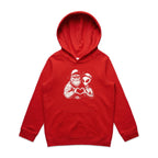 Alien Bigfoot Heart Hands - Kids Hoodie Red Kids Hoodie Love Printed In Australia Sci Fi