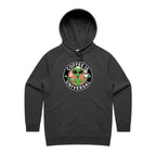 Coffee Is Universal, Alien - Womens Hoodie Coal Womens Hoodie Coffee Printed In Australia Sci Fi