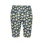 Rubber Ducks On Dark Women's Bike Shorts With Side Pockets