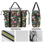 Bright Floral And Leaves Duffle Bag-Simple (Model 1715) Duffle Bag-Simple (1715)
