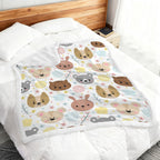 Baby Animals - Double-Layer Fleece Blanket 51"x59"