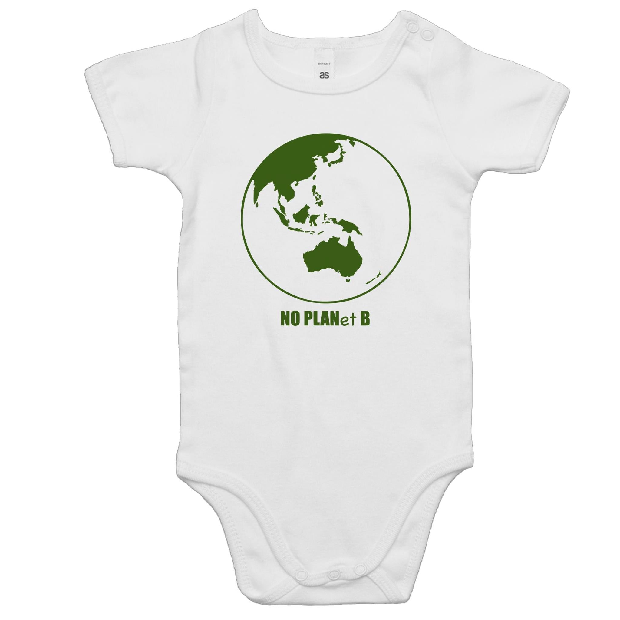 No Planet B, Earth, - Baby Bodysuit White Baby Bodysuit Environment Printed In Australia