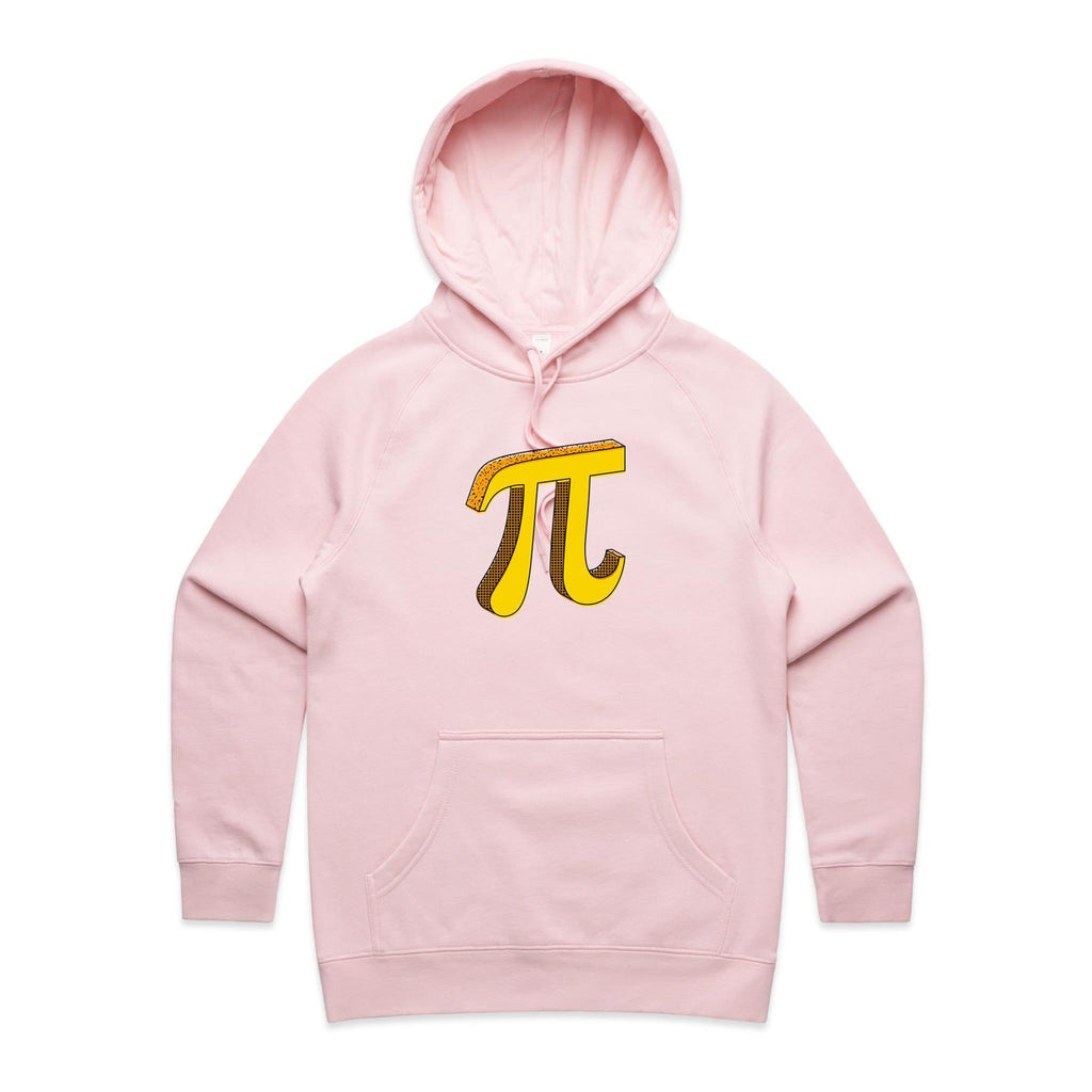 Pi - Womens Hoodie Pink Womens Hoodie Maths Printed In Australia Science
