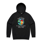 Save Earth, Its The Only Planet With Cake - Mens Hoodie Black Mens Hoodie Environment Food Printed In Australia