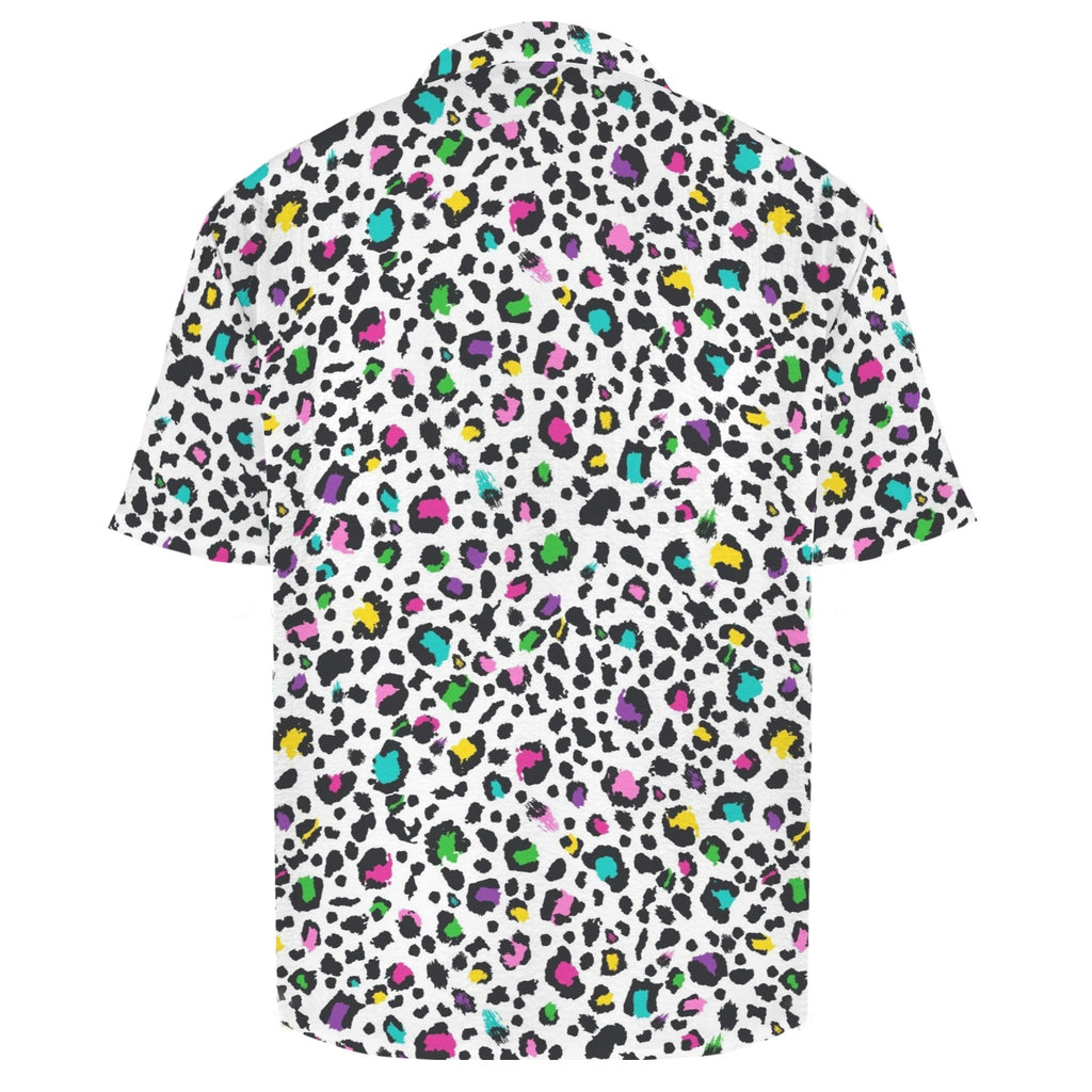 Animal Print In Colour Men's Crinkle Hawaiian Shirt