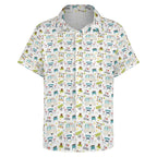 Camping Life, Retro Caravan - Women's Short-Sleeve Button Up Shirt