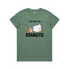 Dramatic Unicorn Goose Women's AS Colour T-shirt Sage Womens T-shirt animal Printed In Australia