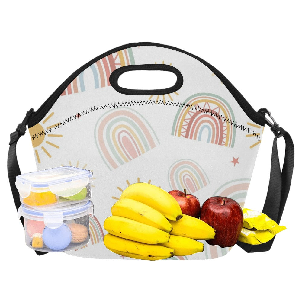 Pastel Rainbows - Neoprene Lunch Bag Neoprene Lunch Bag Printed Offshore
