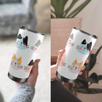 Cat Faces - 20oz Mobile Tumbler with Lid (Black Lock) 20oz Travel Mug animal Printed Offshore