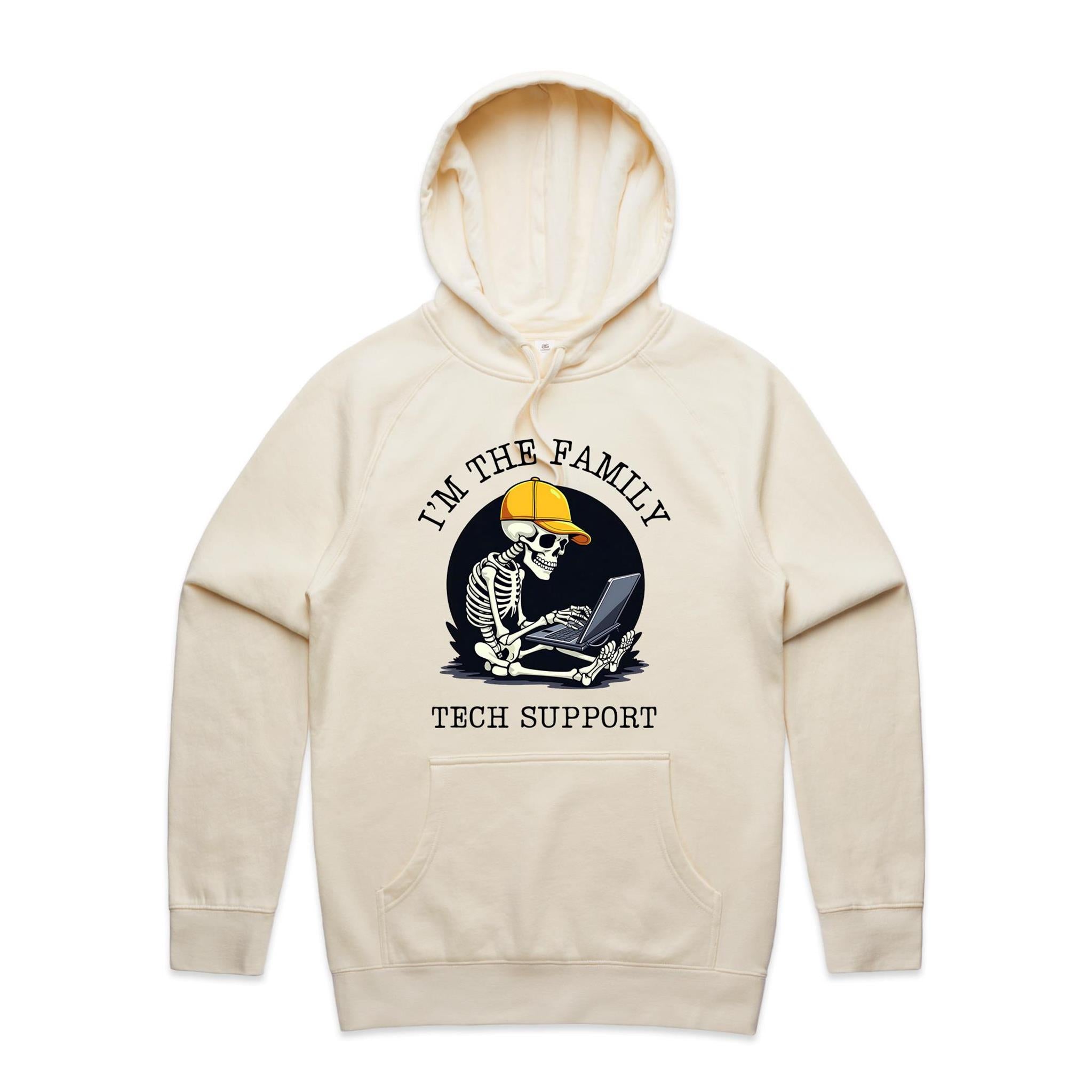I'm The Family Tech Support - Mens Hoodie Ecru Mens Hoodie Printed In Australia Tech