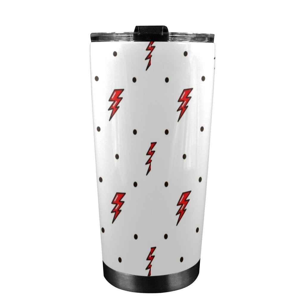 Red Lightning - 20oz Mobile Tumbler with Lid (Black Lock) 20oz Travel Mug comic Printed Offshore