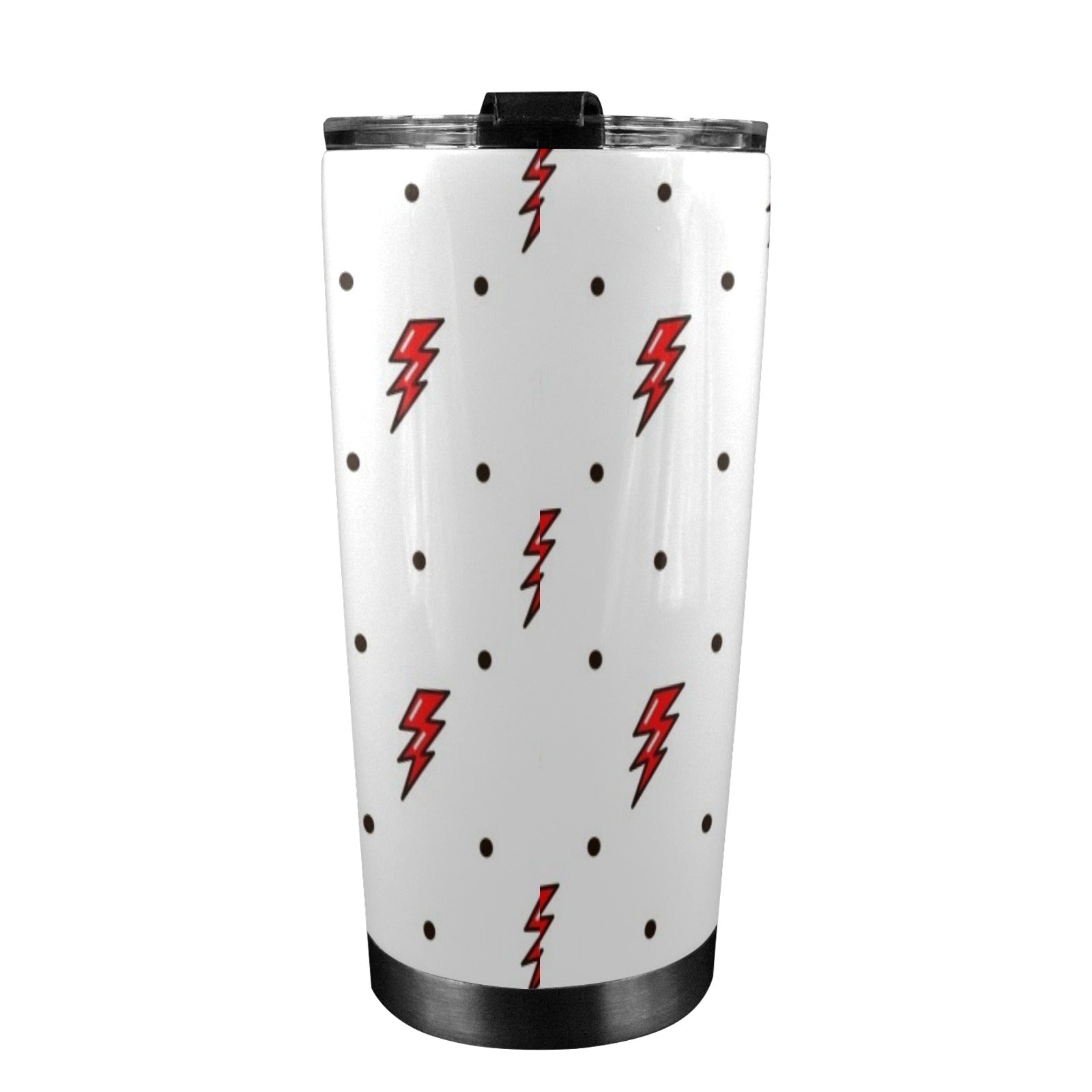 Red Lightning - 20oz Mobile Tumbler with Lid (Black Lock) 20oz Travel Mug comic Printed Offshore