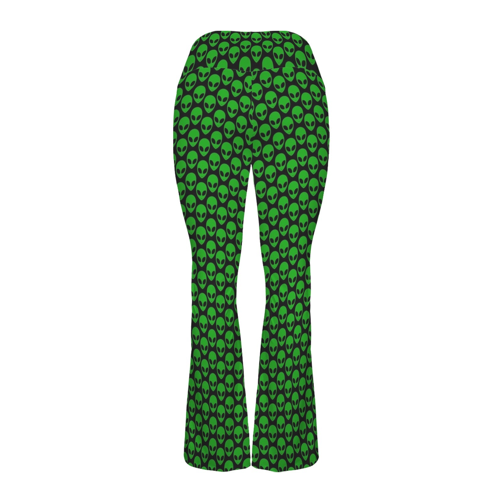 Aliens - High Waist Crossover Tummy Control Flare Leggings