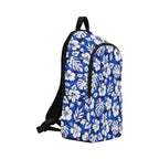 Blue Hawaiian Floral - Fabric Backpack