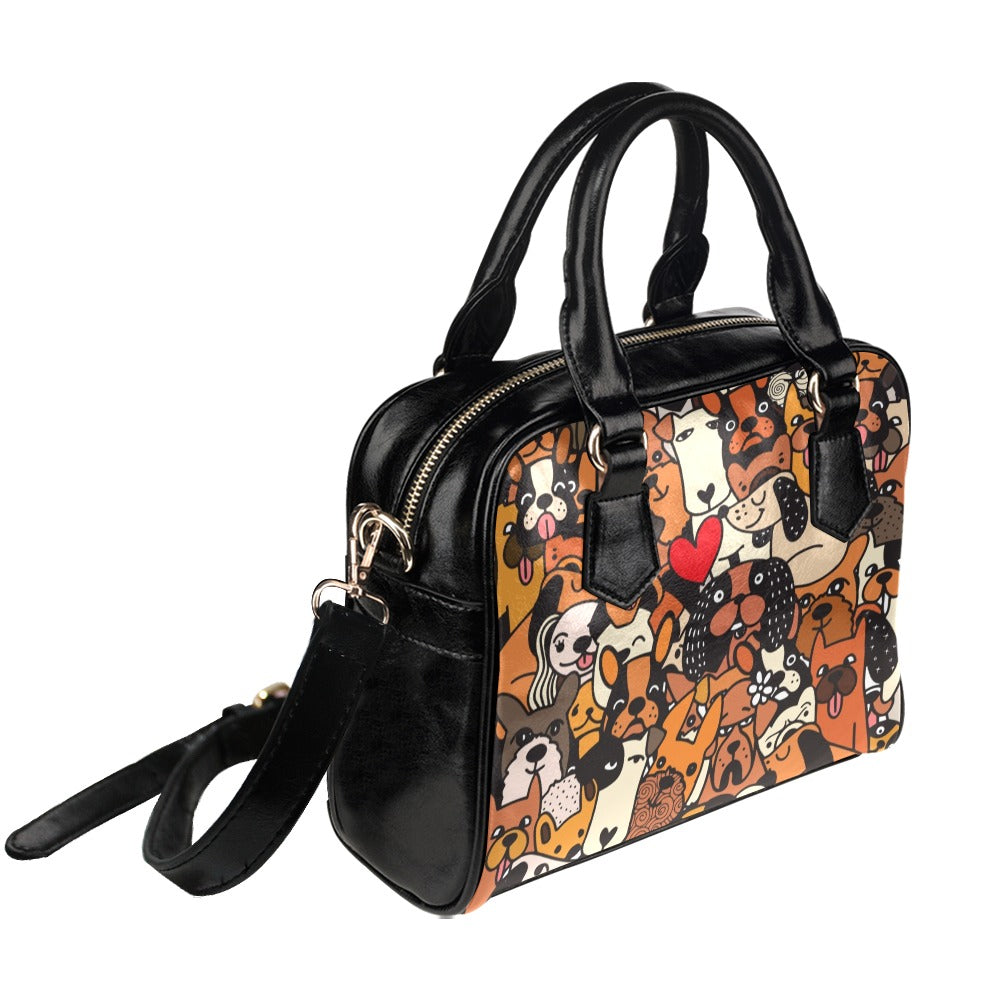 Dog Crowd 2 - Shoulder Handbag (Model 1634) Shoulder Handbags (1634)