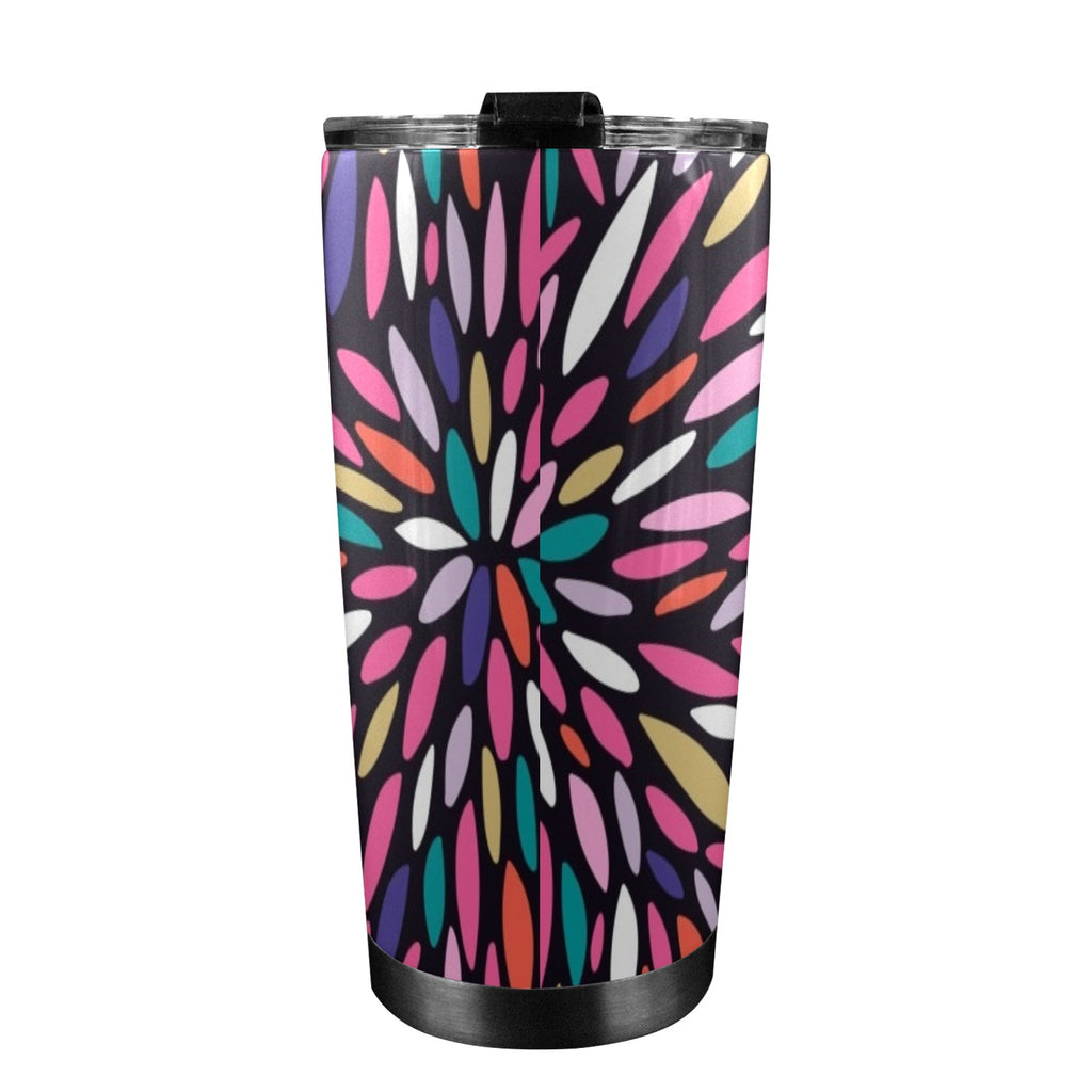 Colour Burst - 20oz Mobile Tumbler with Lid (Black Lock) 20oz Travel Mug Printed Offshore