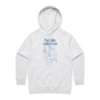 The Coffee Addicts Club - Womens Hoodie White Marle Womens Hoodie Coffee Printed In Australia